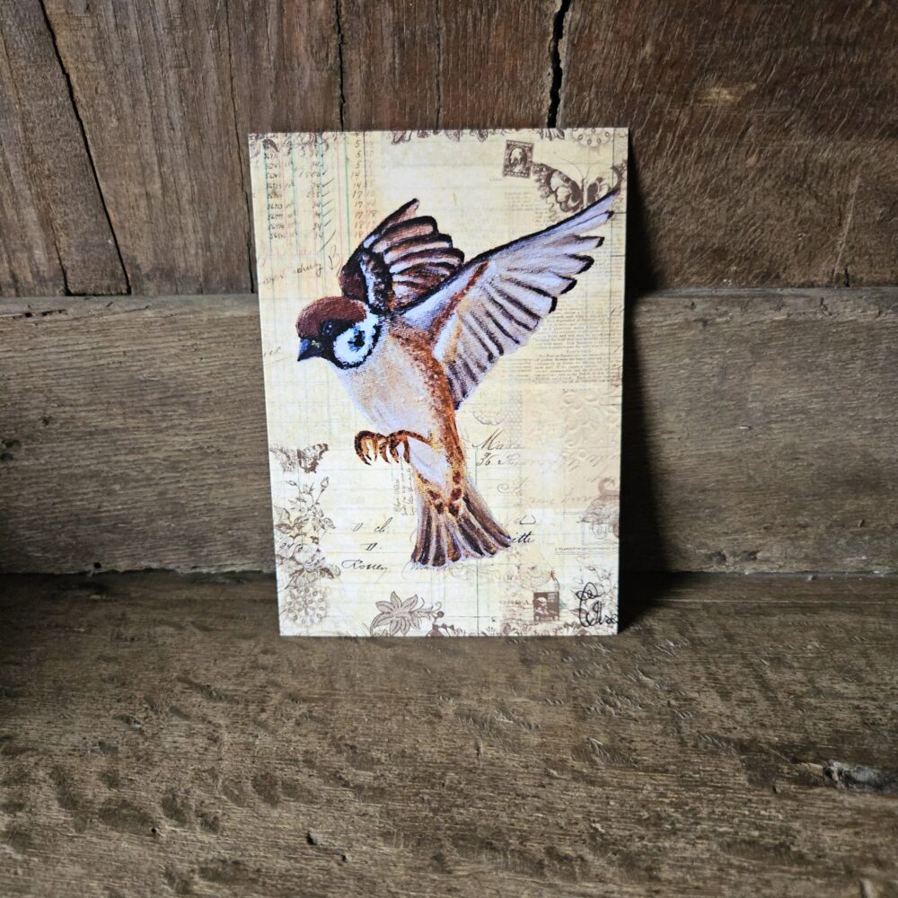 Happy Flying Sparrow (ansichtkaart)