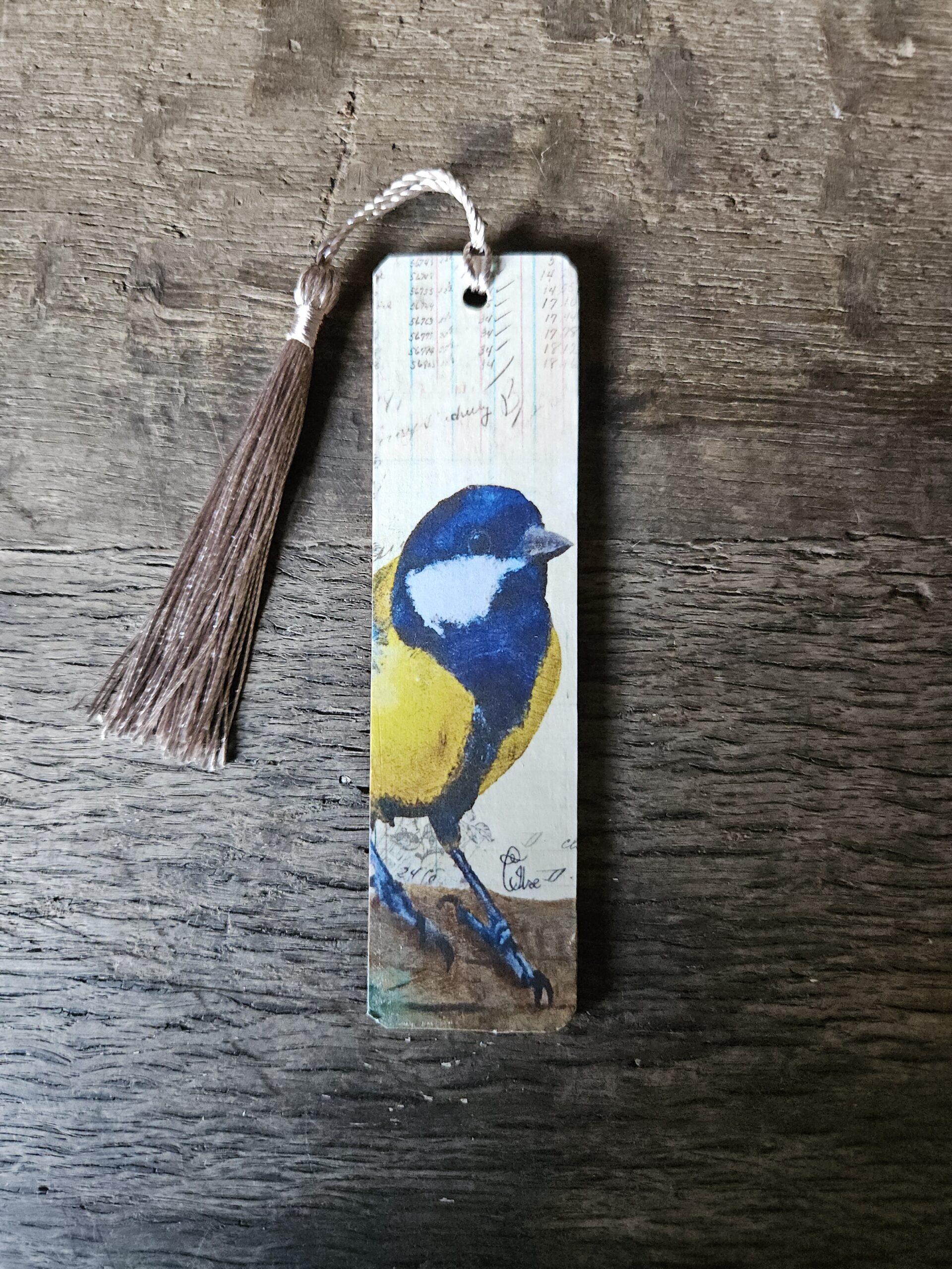 Small Blue Tit (boekenlegger met kwastje)