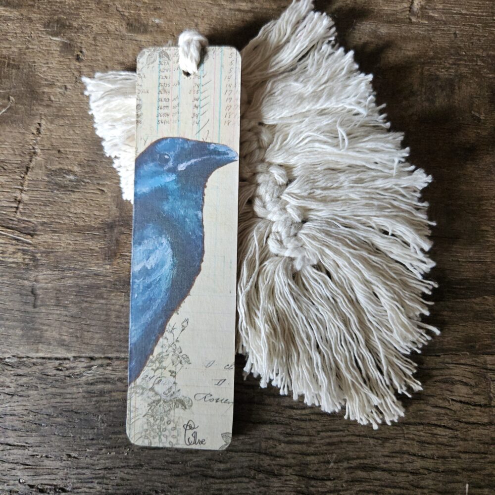 The Raven (macramé boekenlegger)