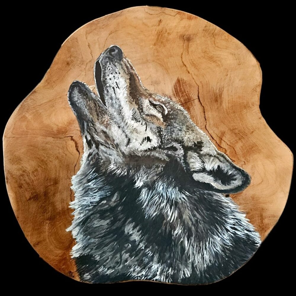 The Howling Wolf (origineel schilderij)