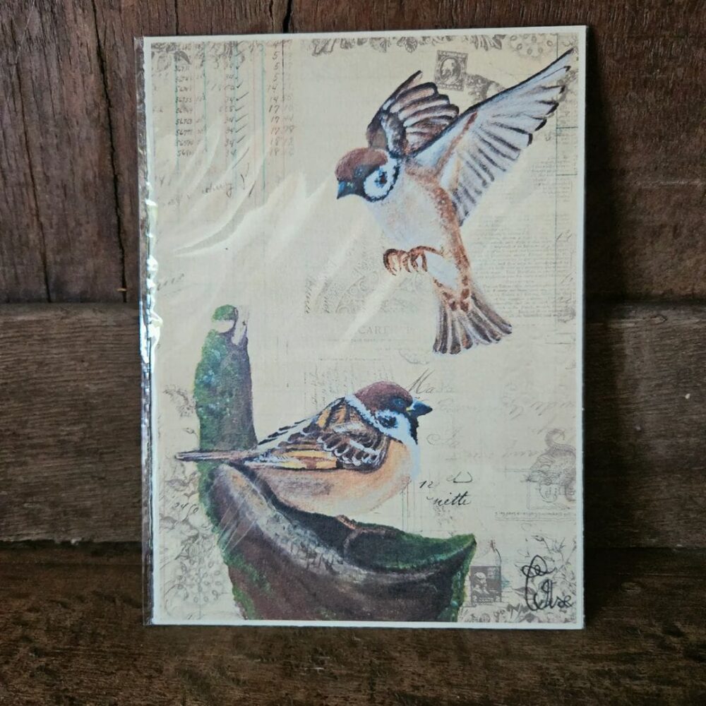 Happy Sparrows (kaart 13x18)