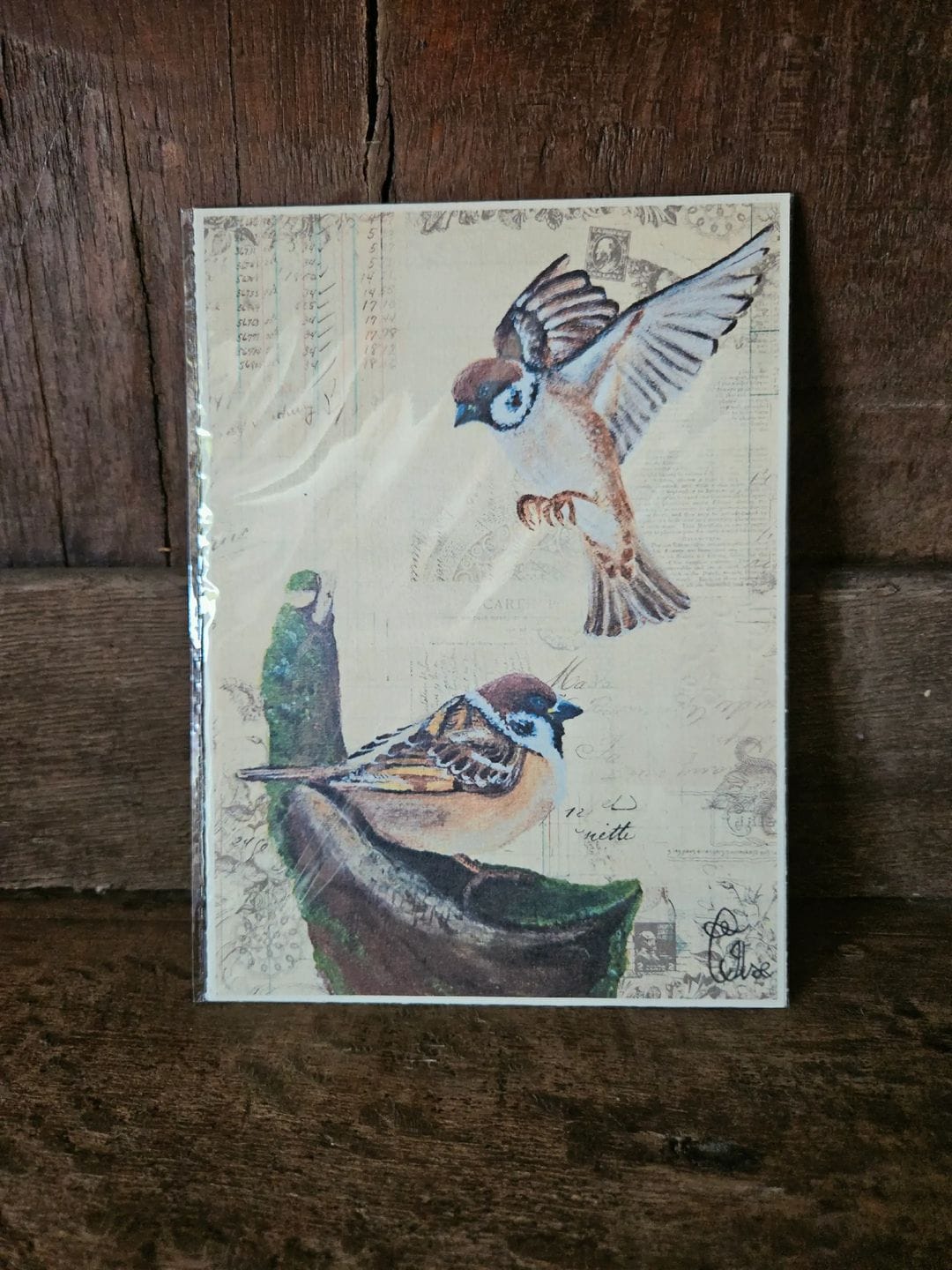 Happy Sparrows (kaart 13x18)